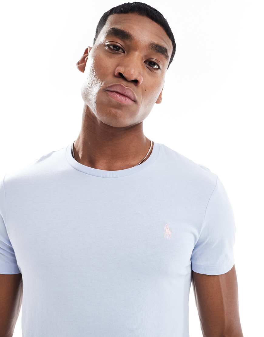 Polo Ralph Lauren - T-Shirt in Hellblau mit normaler Passform und Markenlogo
