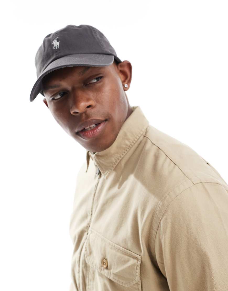 Polo Ralph Lauren - Twill-Baseballkappe in Anthrazit mit Markenlogo-Grau