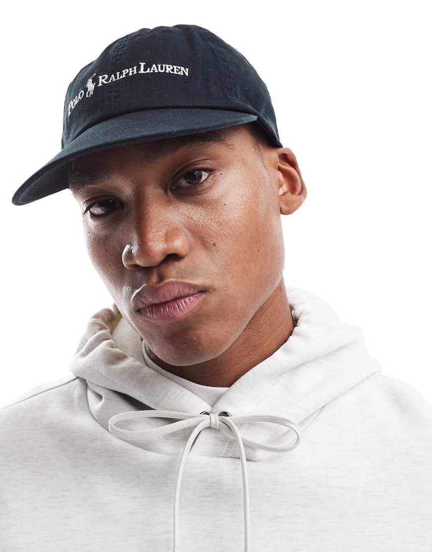 Polo Ralph Lauren - Twill-Baseballkappe in Schwarz mit Markenlogo-Schriftzug