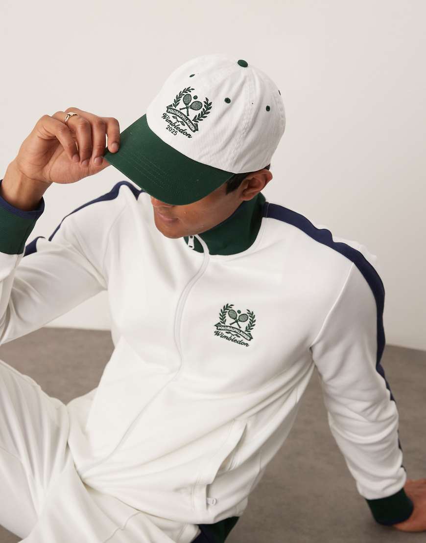 Polo Ralph Lauren - Wimbledon Capsule - Twill-Baseballkappe in Weiß mit Wappen-Logo