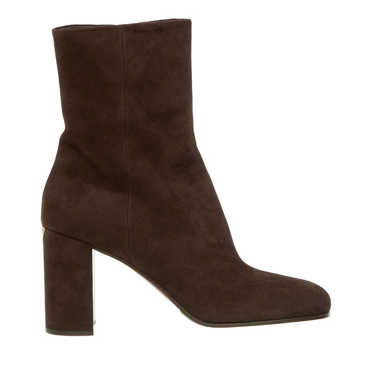 Prada Enkellaarzen - Triangle Logo Boots in bruin