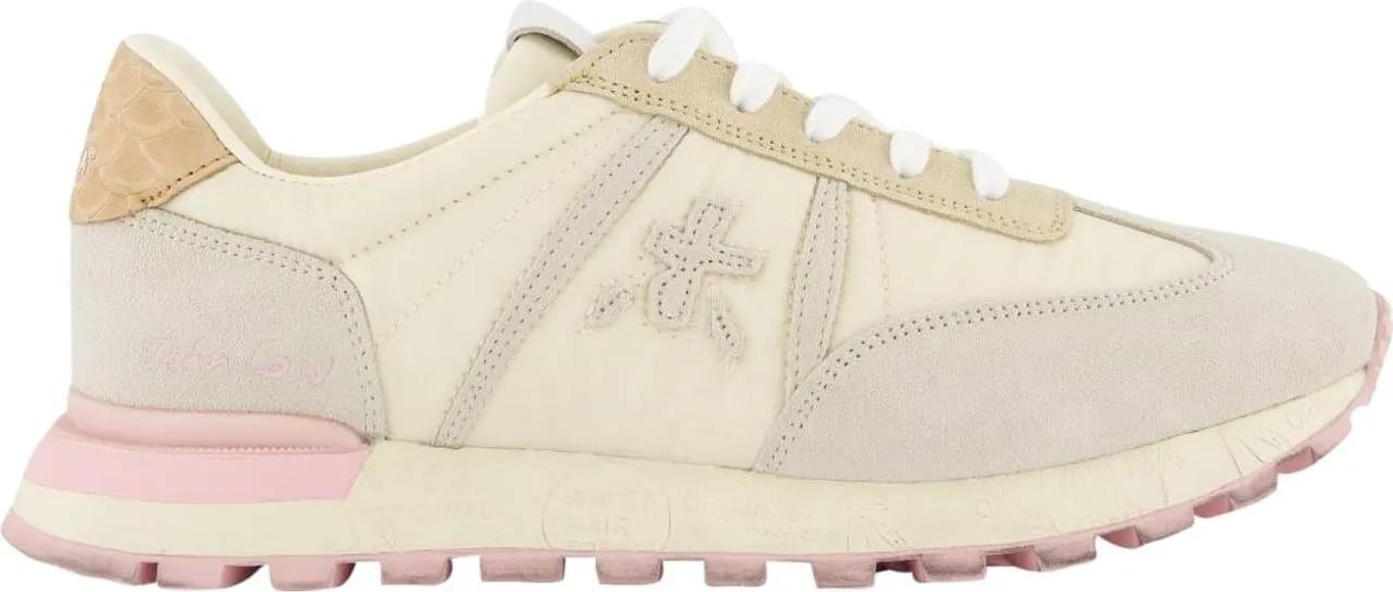 Premiata Low-Top Sneakers - Dames John Low D Sneaker Beige/Roze in beige
