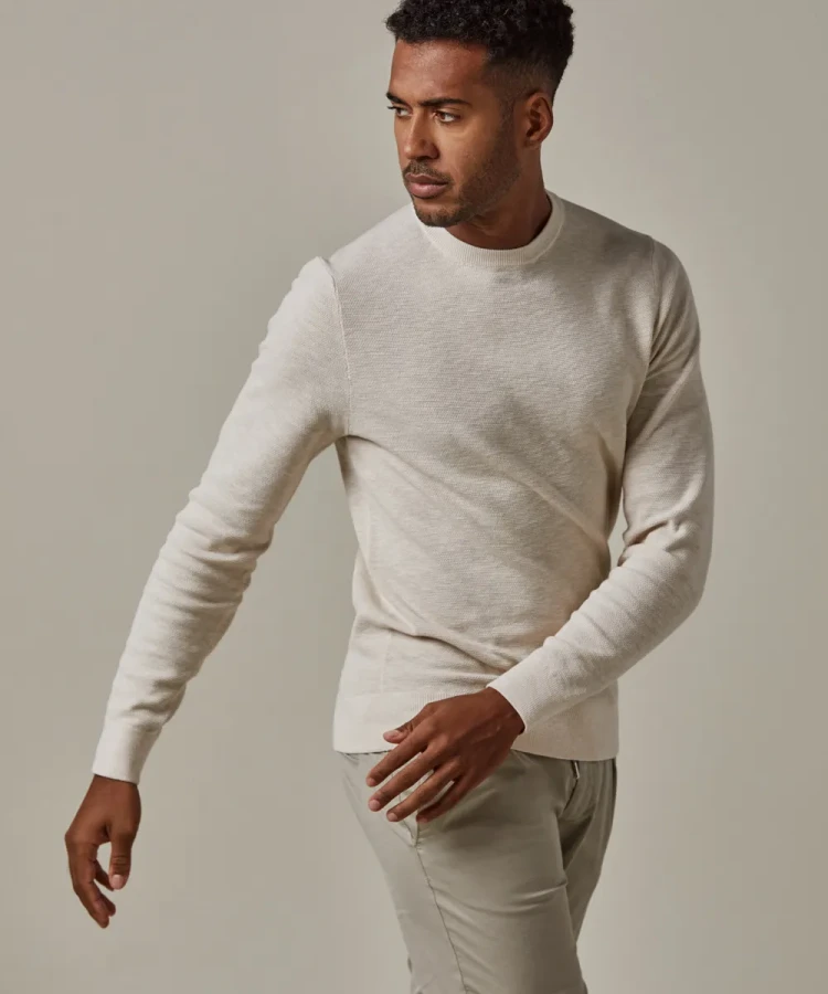 Profuomo Pp2j00007b e crew neck off white trui profu