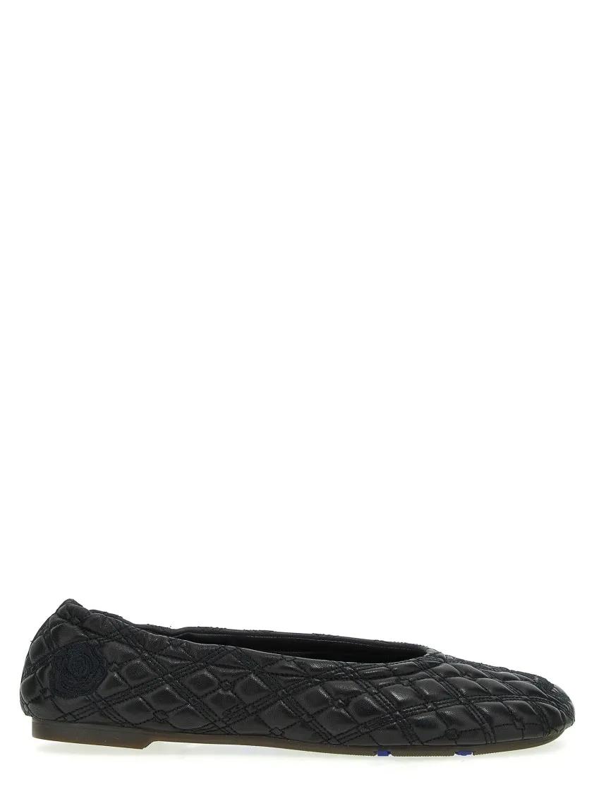 - 'Sadler' Ballet Flats in zwart