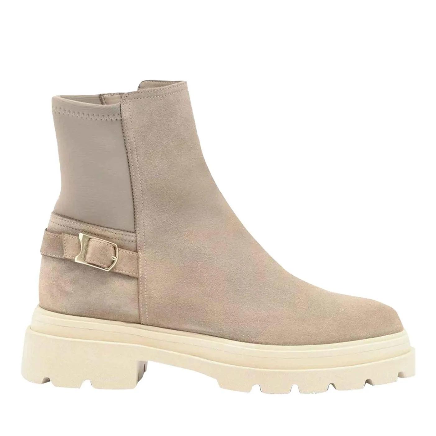 Santoni Boots - Suede Leather Boots in beige