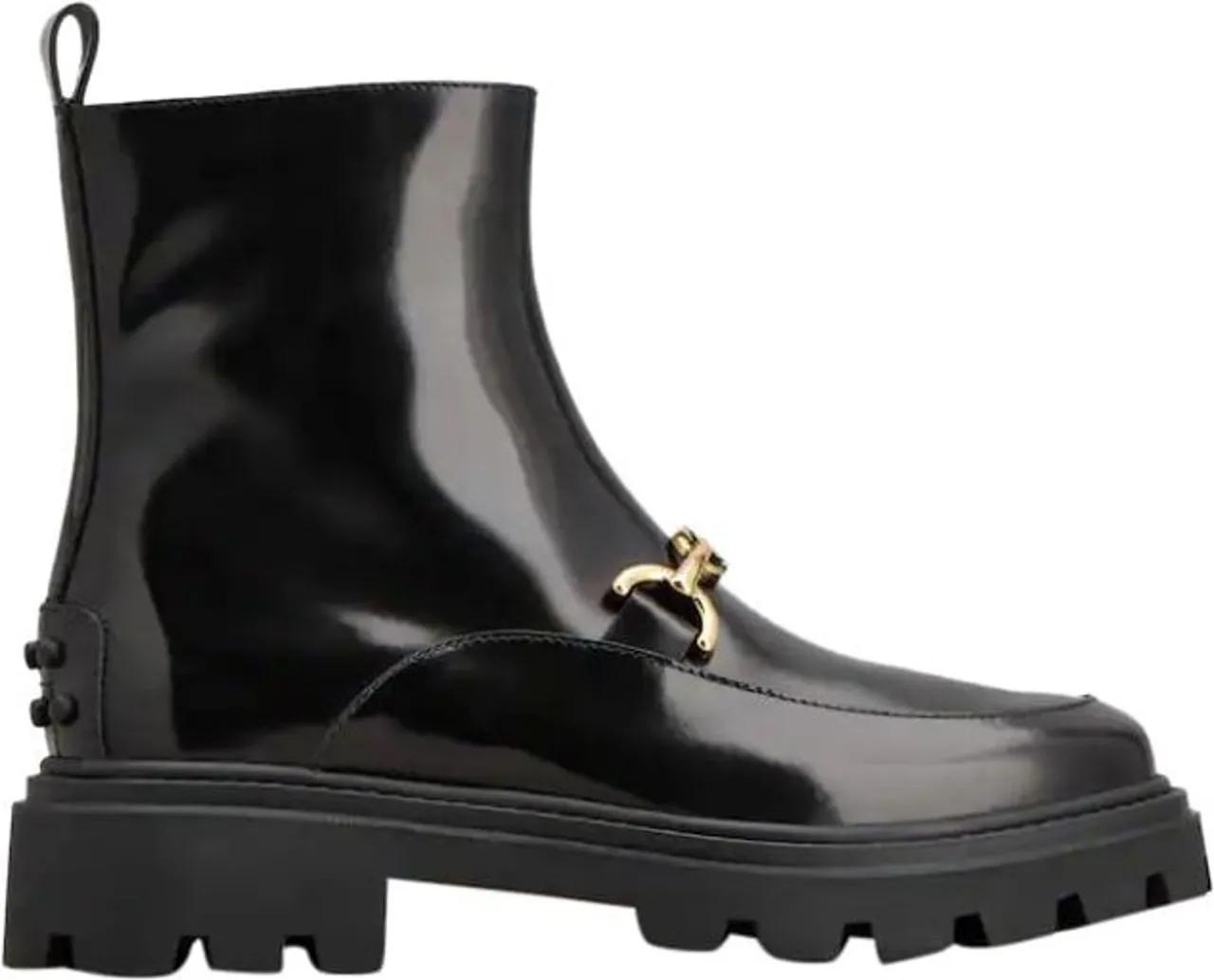 Tod's Boots - Glossy Black Ankle Boots in zwart