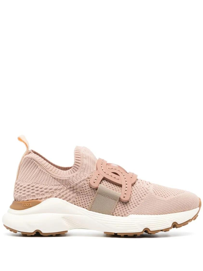 Tod's Low-Top Sneakers - Chain-Embellished Sneakers in beige