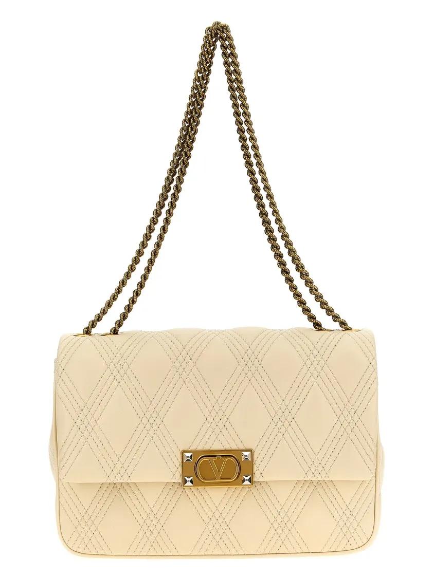Valentino Garavani Hobo bags - 'Quiltie 67' M Shoulder Bag in beige