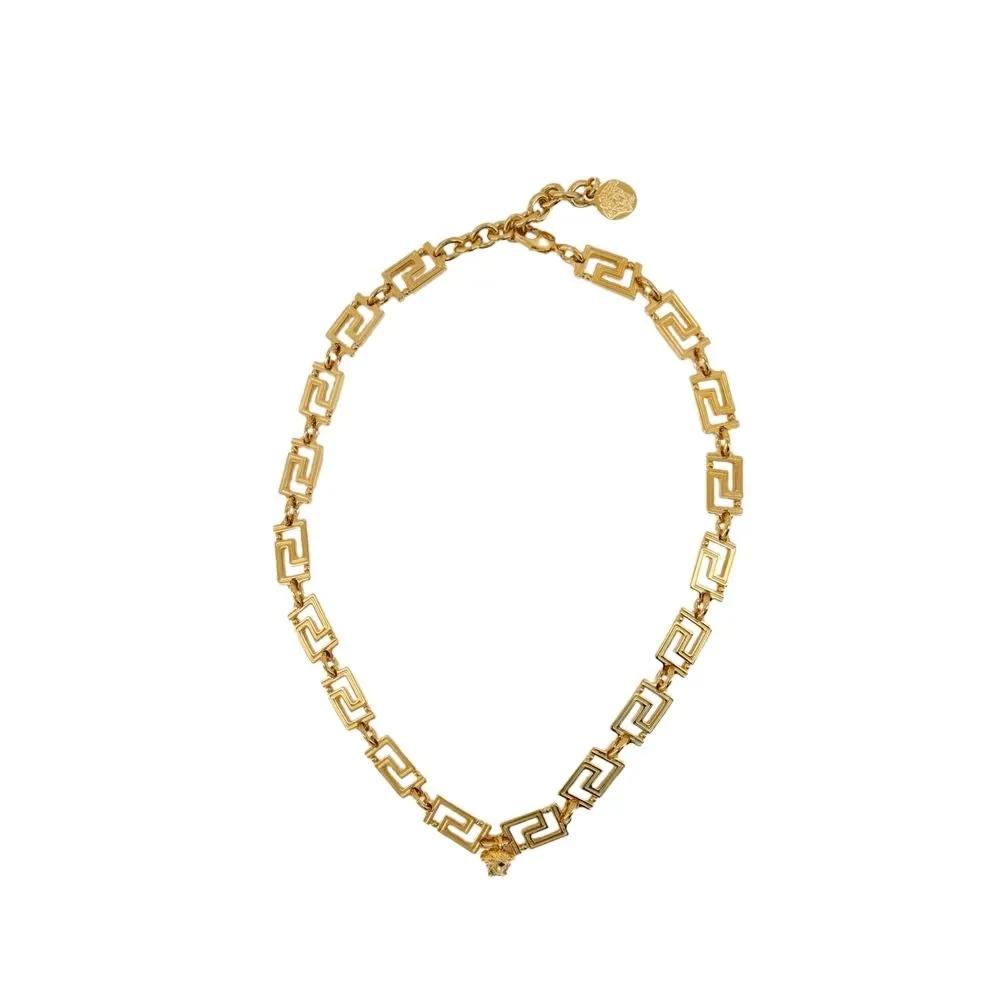 Versace Kettingen - Greca Necklace - Metal - Gold in gold