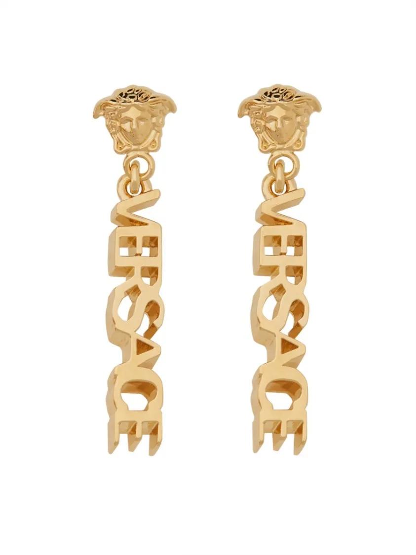 Versace Oorbellen - Orecchini Pendenti Logati in gold