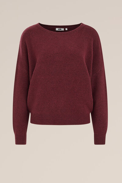 WE Fashion - Dames oversized trui - Oversized - Bordeauxrood - Maat: XS