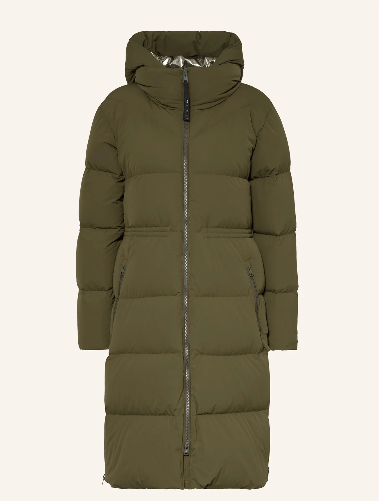Woolrich Women matt stretch long puffer parka dark