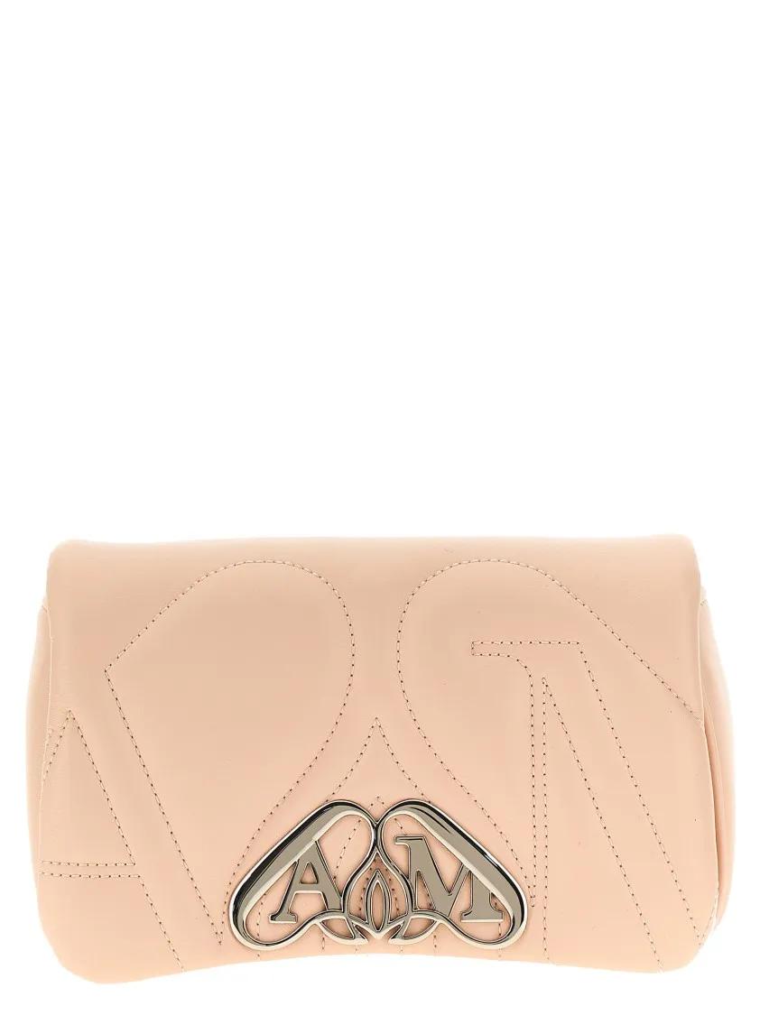 Alexander McQueen Hobo bags - 'The Mini Seal' Crossbody Bag in beige