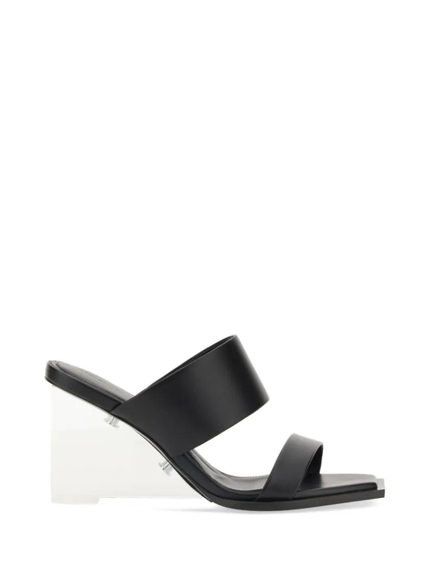 Alexander McQueen Sandalen - Leather Sandal in zwart