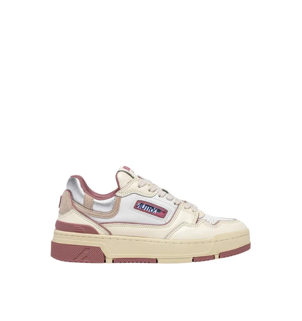 Autry Low-Top Sneakers - Clc Low Leat Lam Wht Rose Sneakers in beige