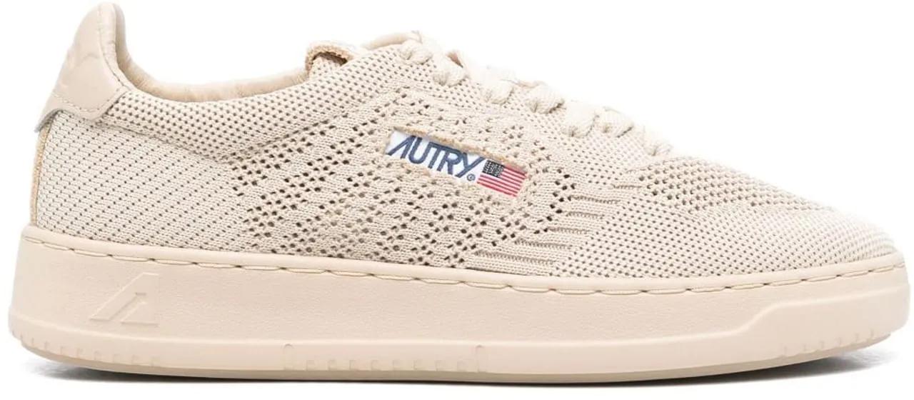 Autry Low-Top Sneakers - Easeknit Textile Low-Top Sneakers in beige