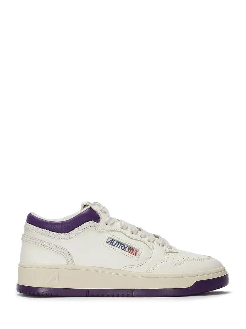 Autry Low-Top Sneakers - Leather Sneakers With Perforated Toe in wit