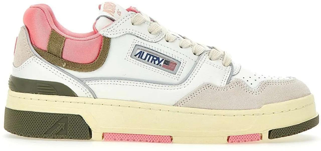 Autry Low-Top Sneakers - Low-Top Sneakers With White Leather And Geranium A in wit