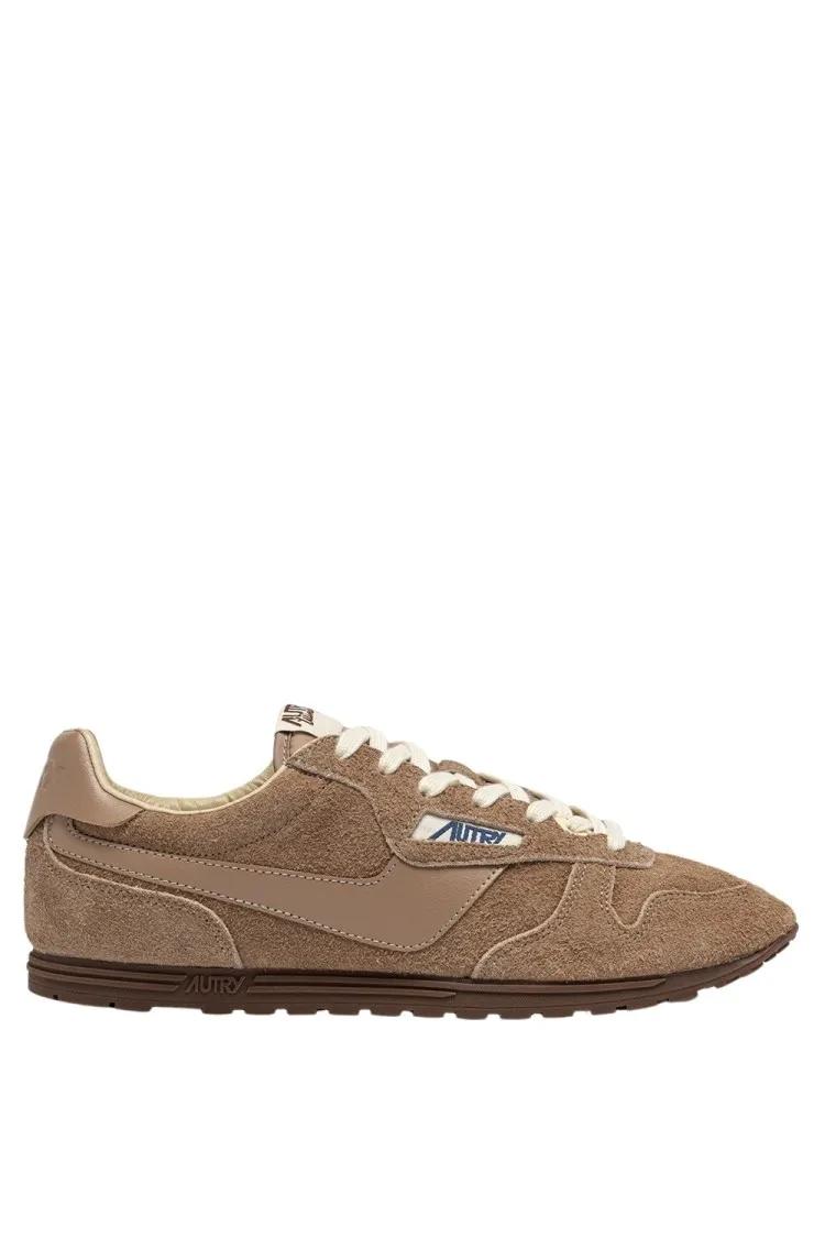 Autry Low-Top Sneakers - Windspin Low Sue Lea Peanut Sneakers in beige