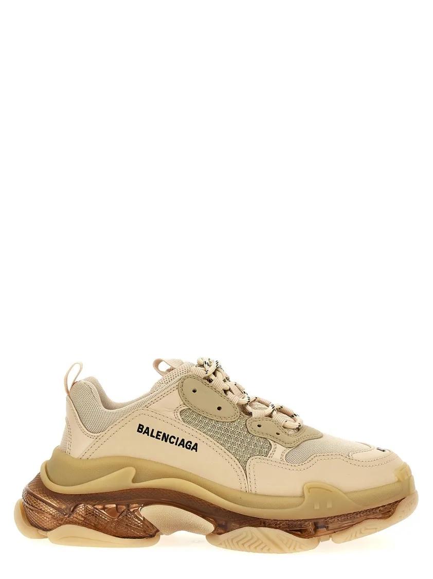 Balenciaga Low-Top Sneakers - 'Triple S' Sneakers in beige