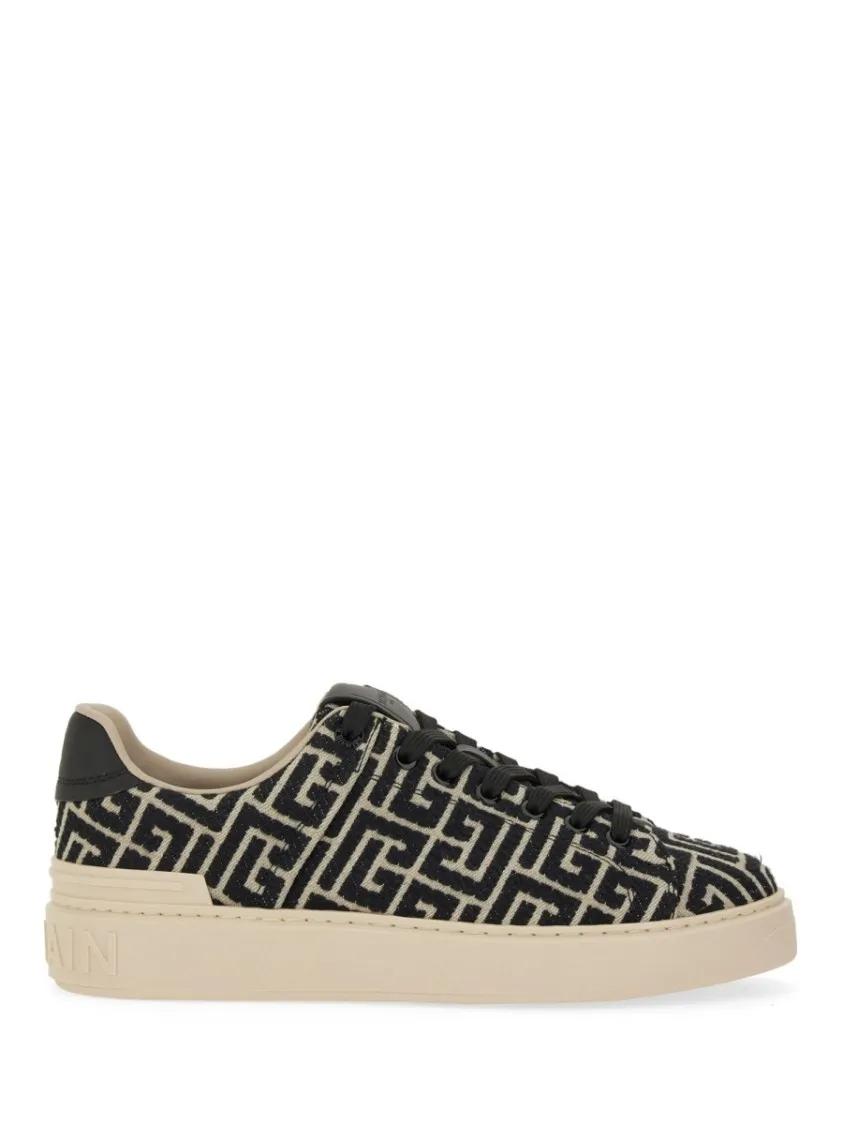 Balmain Low-Top Sneakers - "B-Court" Sneakers in zwart