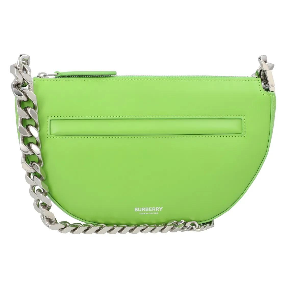 Burberry Hobo bags - Olympia Mini Leather Shoulder Bag in groen