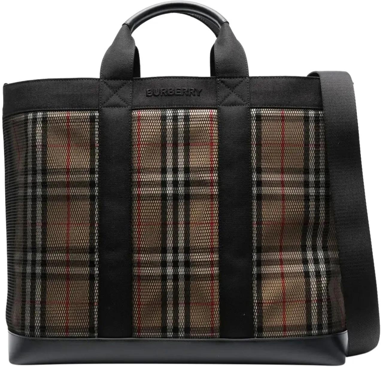 Burberry Shoppers & Totes - Ormond Check Tote Bag in bruin