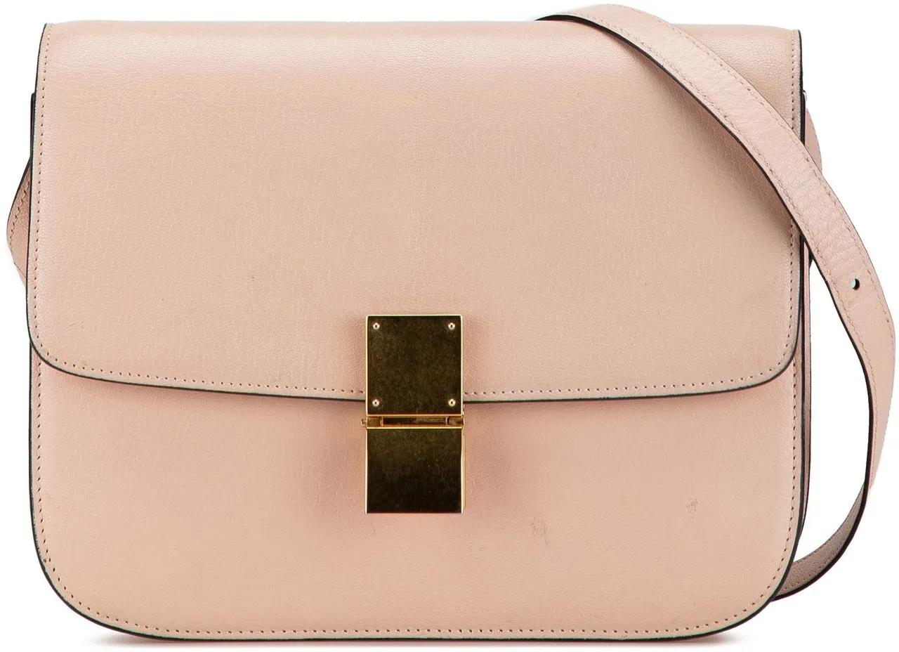 Celine Hobo bags - 1990-2023 Medium Calfskin Classic Box in poeder roze