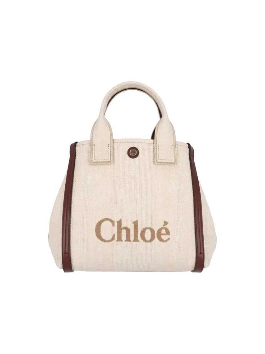 Chloé Shoppers & Totes - "Carry" Small Tote Bag Beige in beige