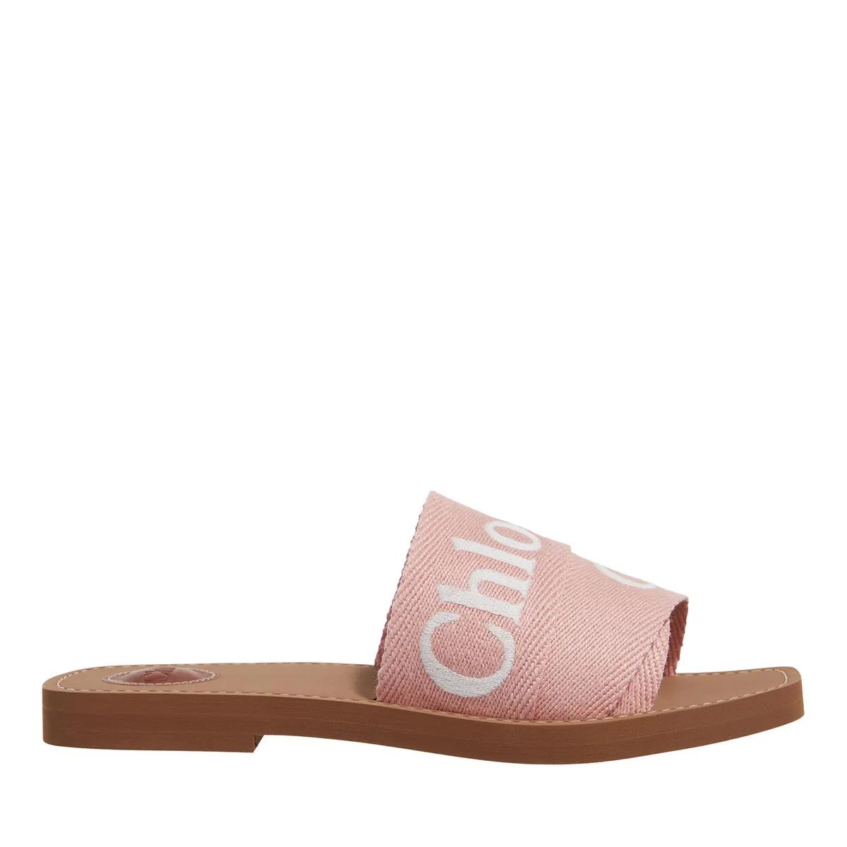 Chloé Slippers & Mules - Woody Flat Mule in poeder roze