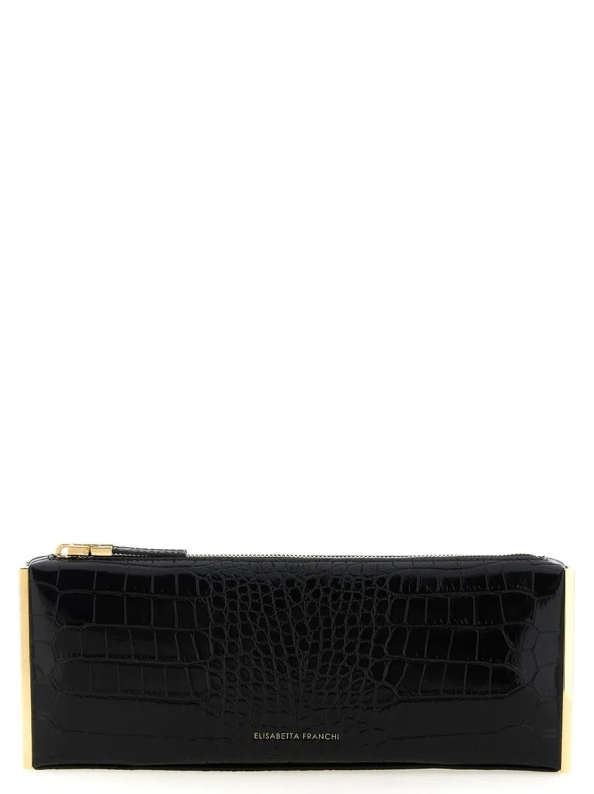 Elisabetta Franchi Clutches - 'Baguette' Clutch in zwart