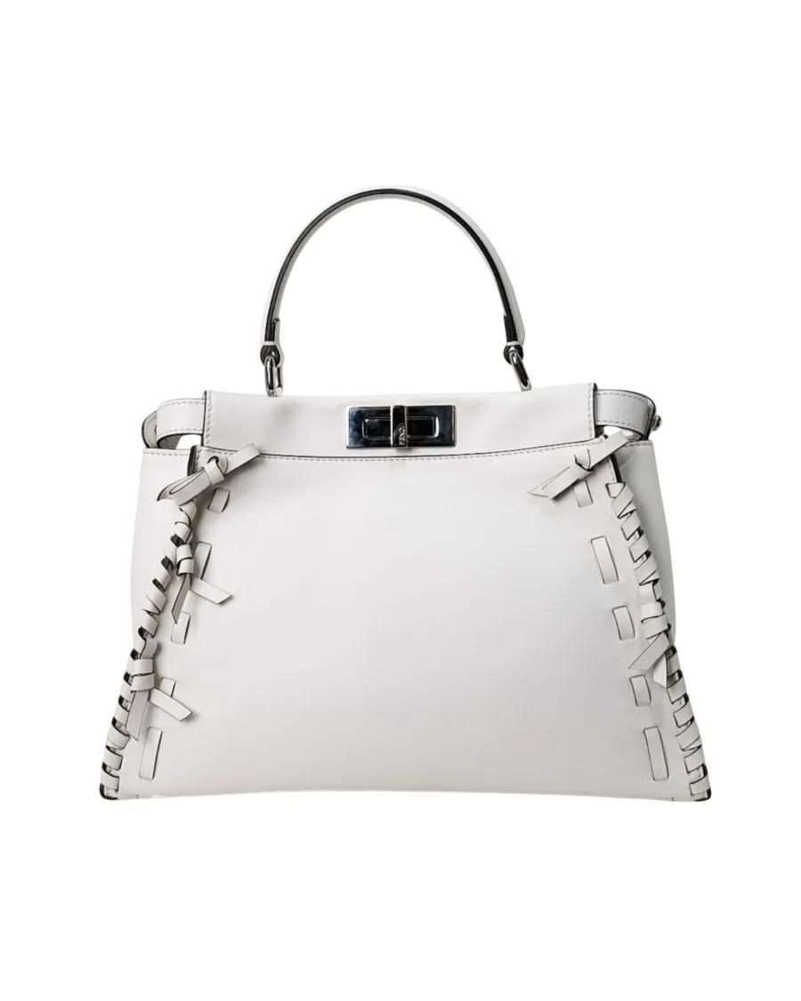 Fendi Crossbody bags - Peekaboo Medium Bow White in wit