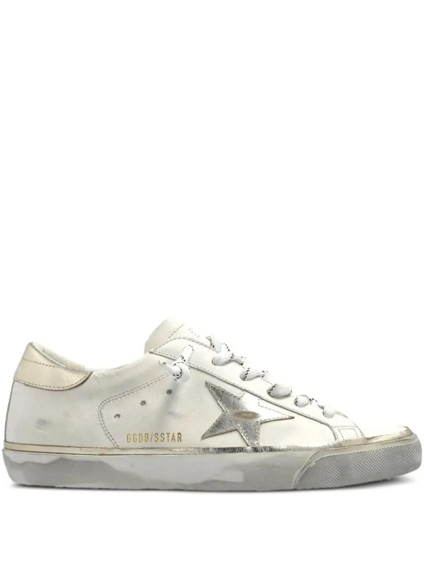 Golden Goose Low-Top Sneakers - Classic Round Toe Sneakers With Branded Heel Count in wit