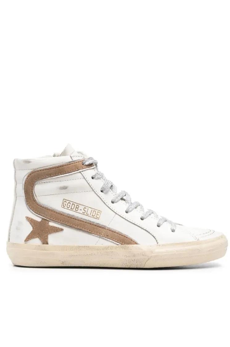 Golden Goose Low-Top Sneakers - High-Top Sneakers With Contrasting Star Detail in wit