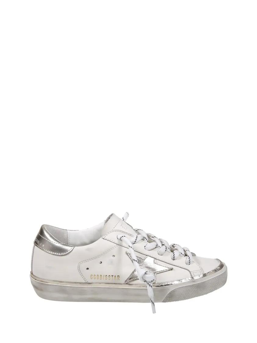 Golden Goose Low-Top Sneakers - Super Star Leather Sneakers in wit