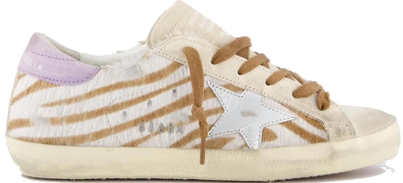 Golden Goose Low-Top Sneakers - Super Star Sneakers In Suede in beige