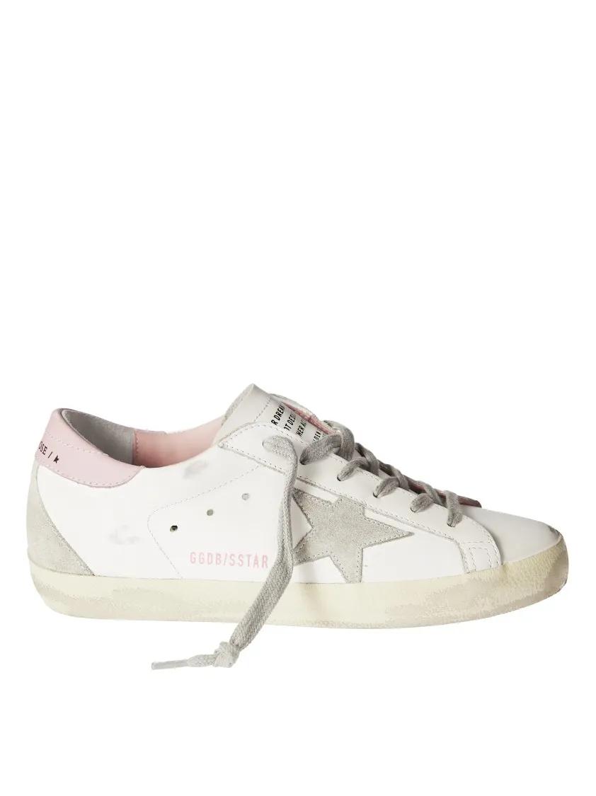 Golden Goose Low-Top Sneakers - Superstar Leather Upper Sneakers in wit