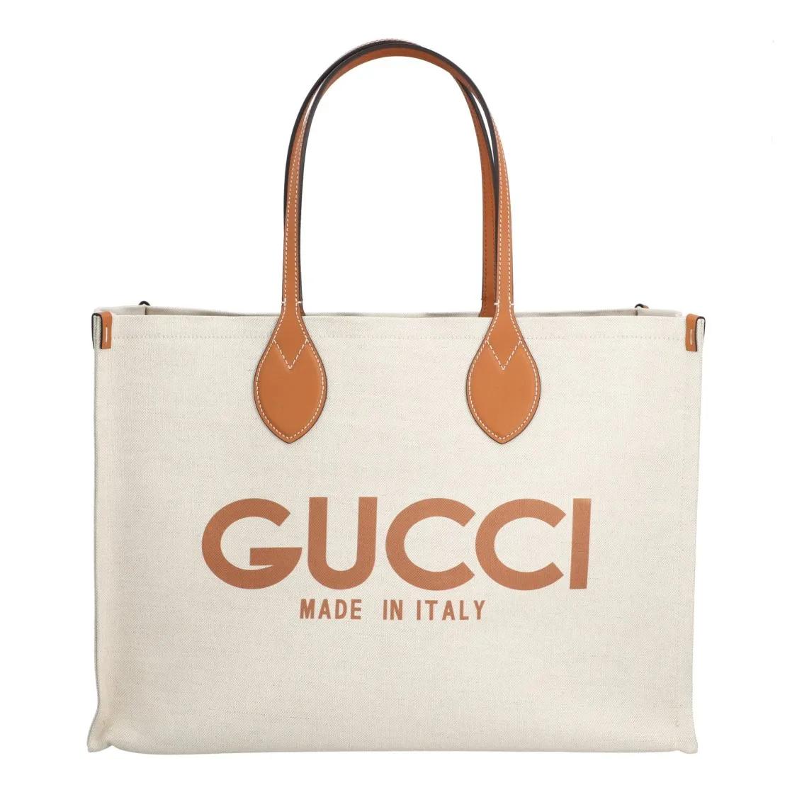 Gucci Shoppers & Totes - Tote Bag With Print Beige Brown in beige