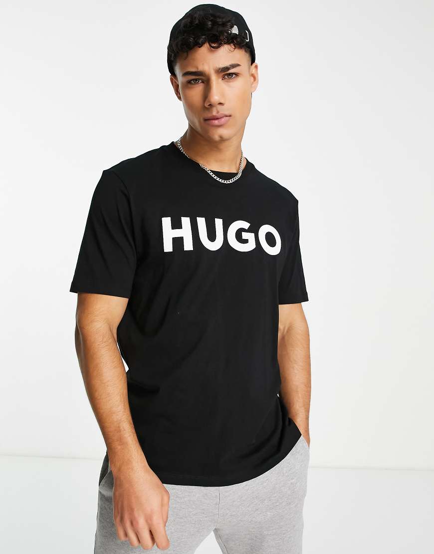 HUGO - Dulivio - T-Shirt in Schwarz mit Logo