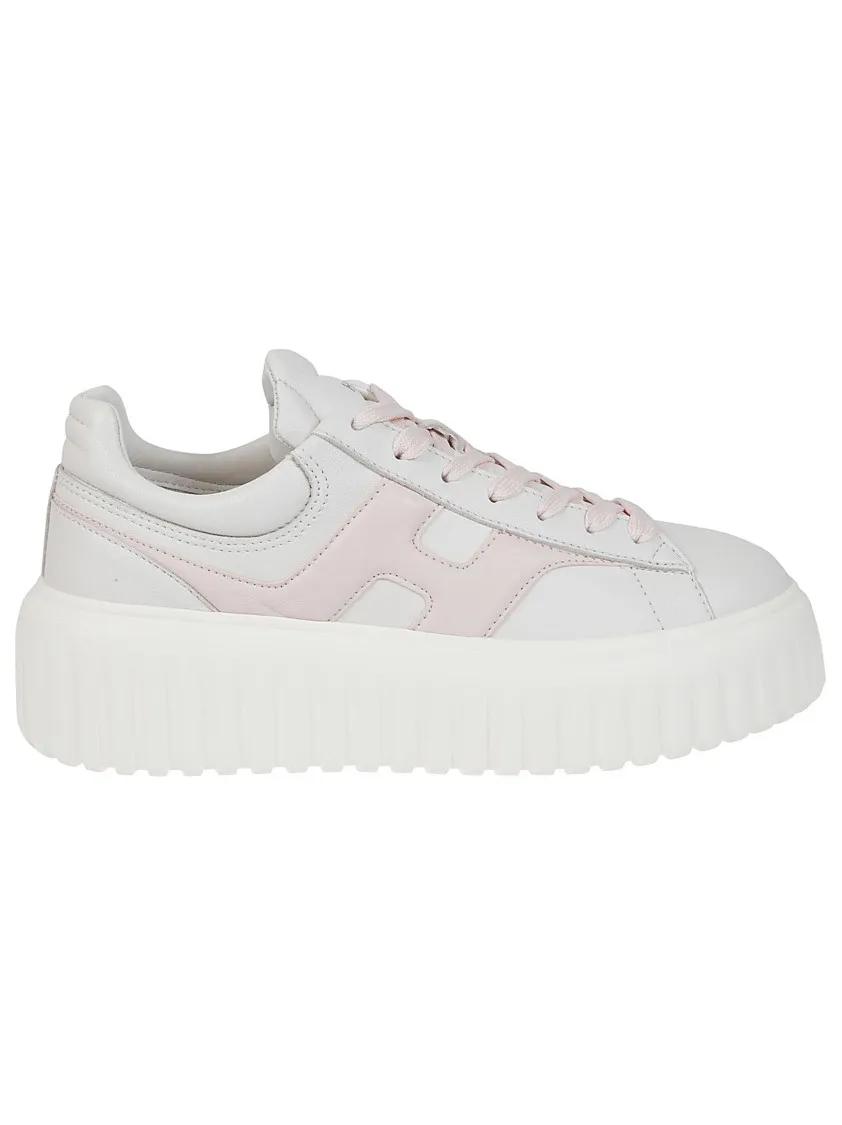 Hogan Low-Top Sneakers - H645 Leather Sneakers With Platform Sole in wit
