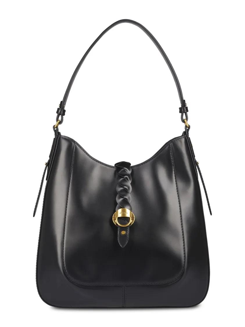 Isabel Marant Crossbody bags - Black Hobo Bag With Braided Detail And Adjustable in zwart