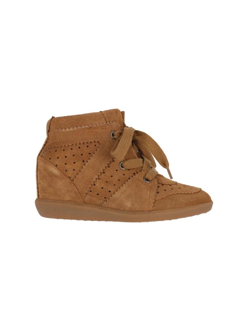 Isabel Marant Low-Top Sneakers - "Bobbie" Wedge Sneakers Brown in bruin