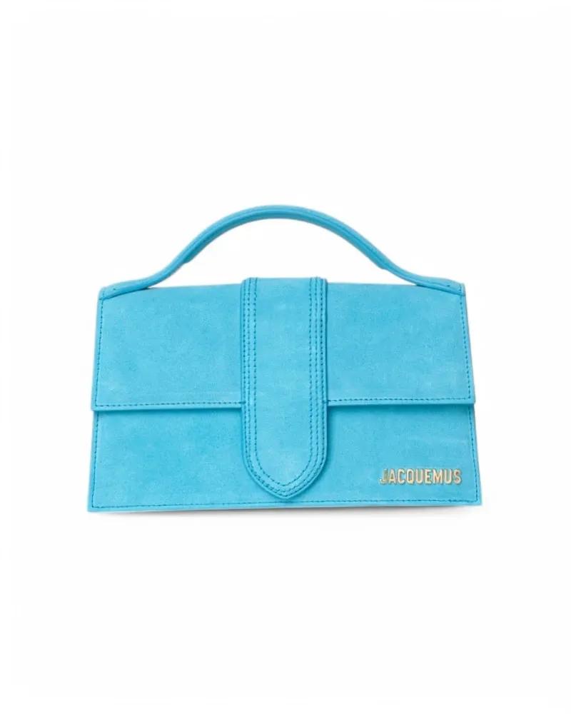 Jacquemus Crossbody bags - Le Grand Bambino Handbag - Baby Suede Light Blue in blauw