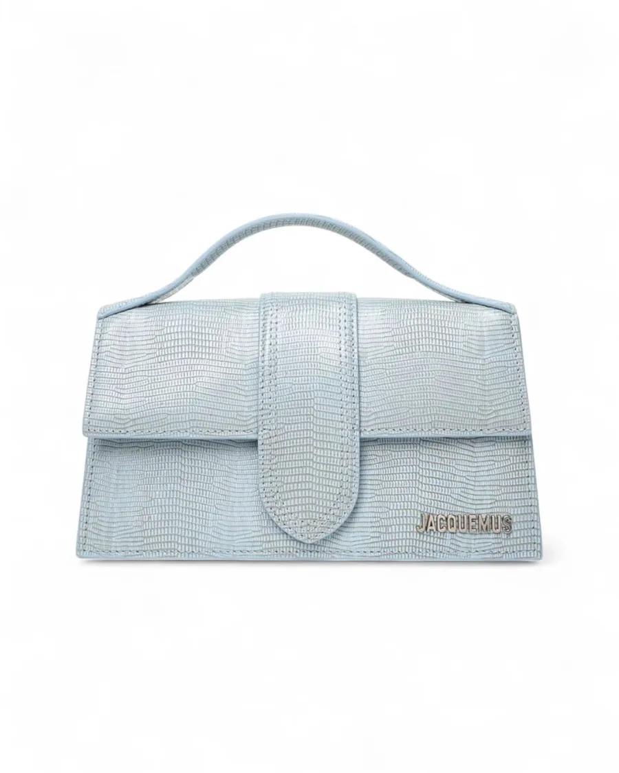 Jacquemus Hobo bags - Le Grand Bambino In Light Blue Python in blauw