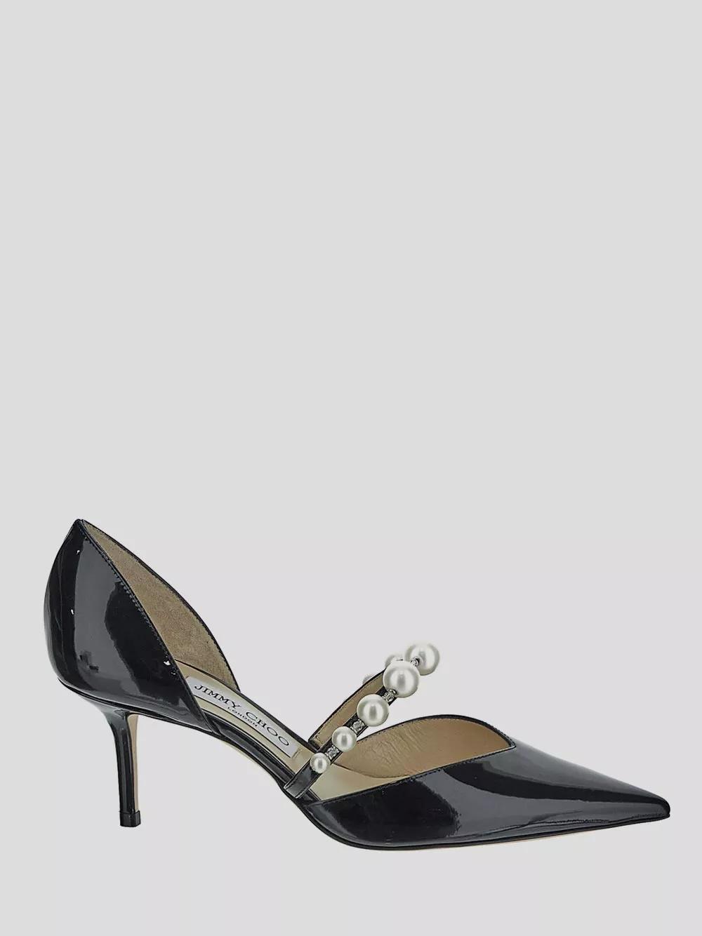 Jimmy Choo Hoge hakken - Aurelie 65 Patent Decollete With Pearl Decorations in zwart