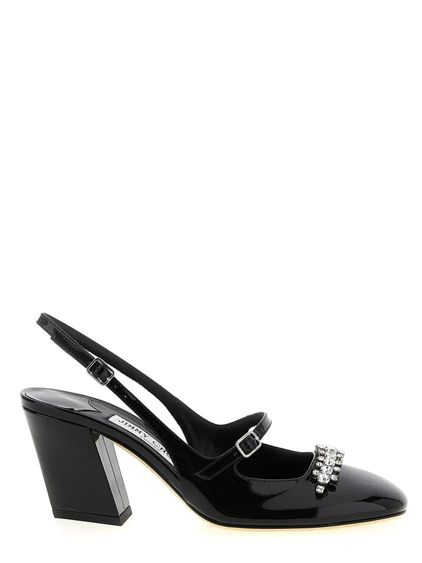 Jimmy Choo Hoge hakken - 'Belinda' Slingback in zwart