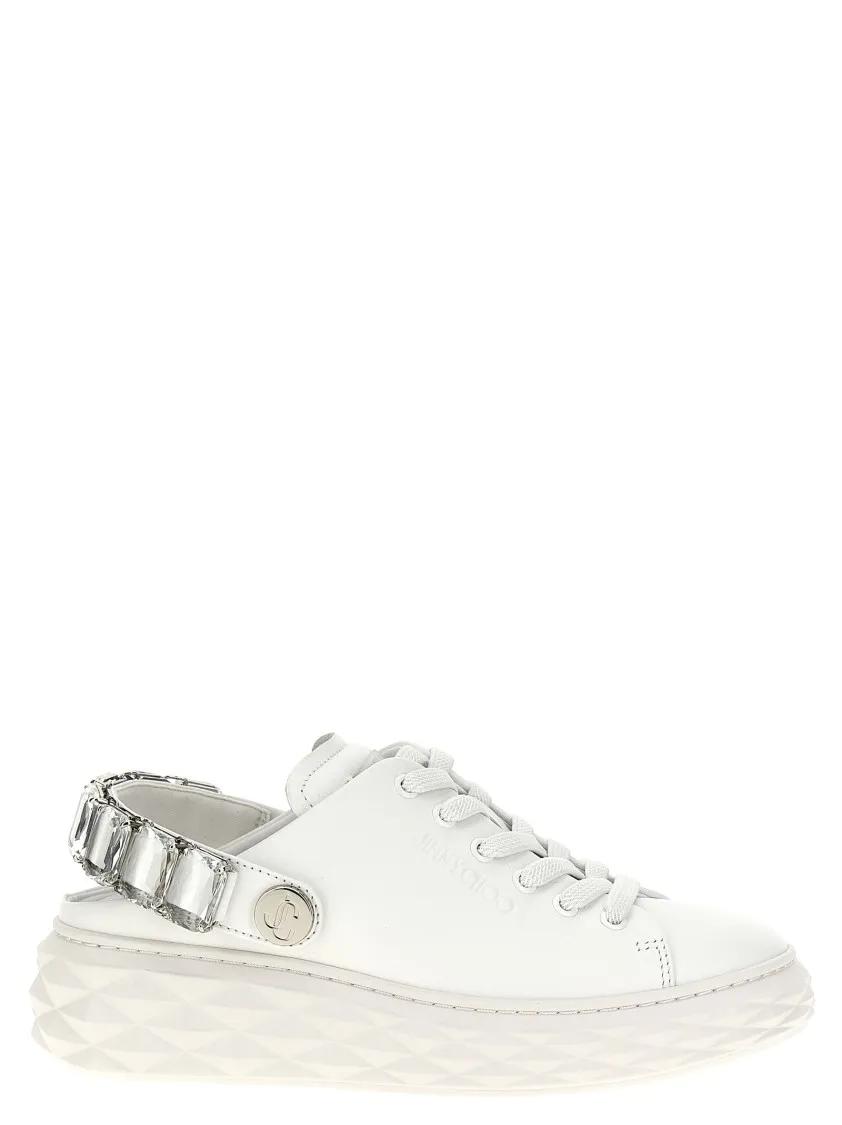 Jimmy Choo Low-Top Sneakers - 'Diamond Sling' Sneakers in wit