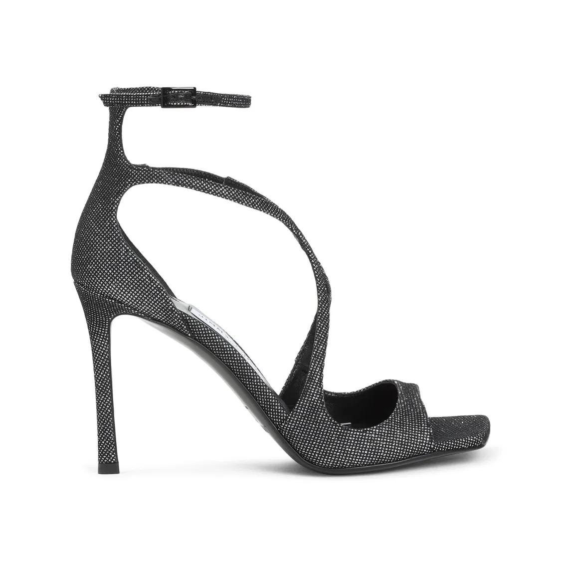 Jimmy Choo Sandalen - Striking Black Metallic Sandals in zwart