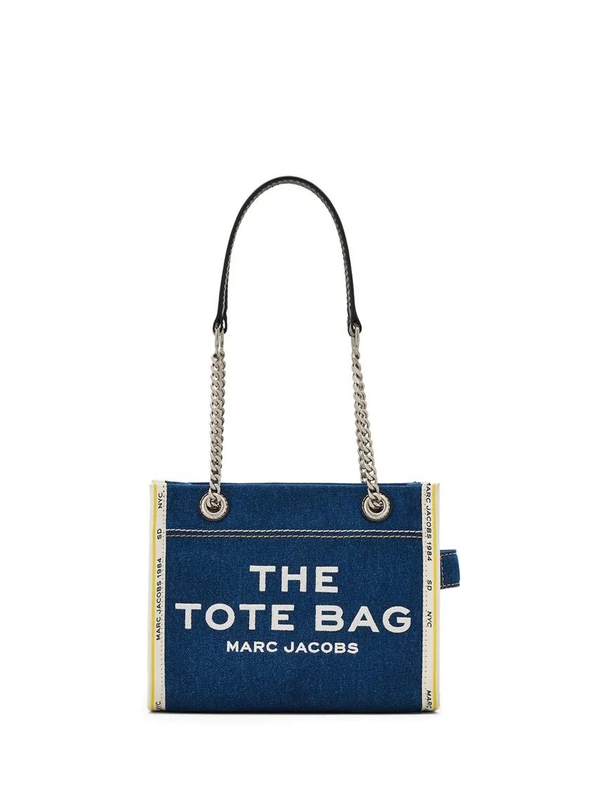 Marc Jacobs Hobo bags - Denim Tote With Chain And Leather Handles in blauw