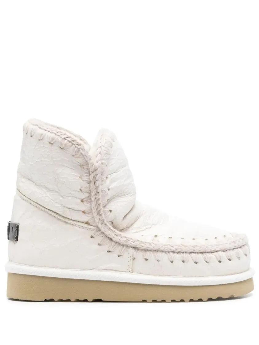 Mou Boots - Soft Sheep Leather Casual Closed Ankle Boots in wit